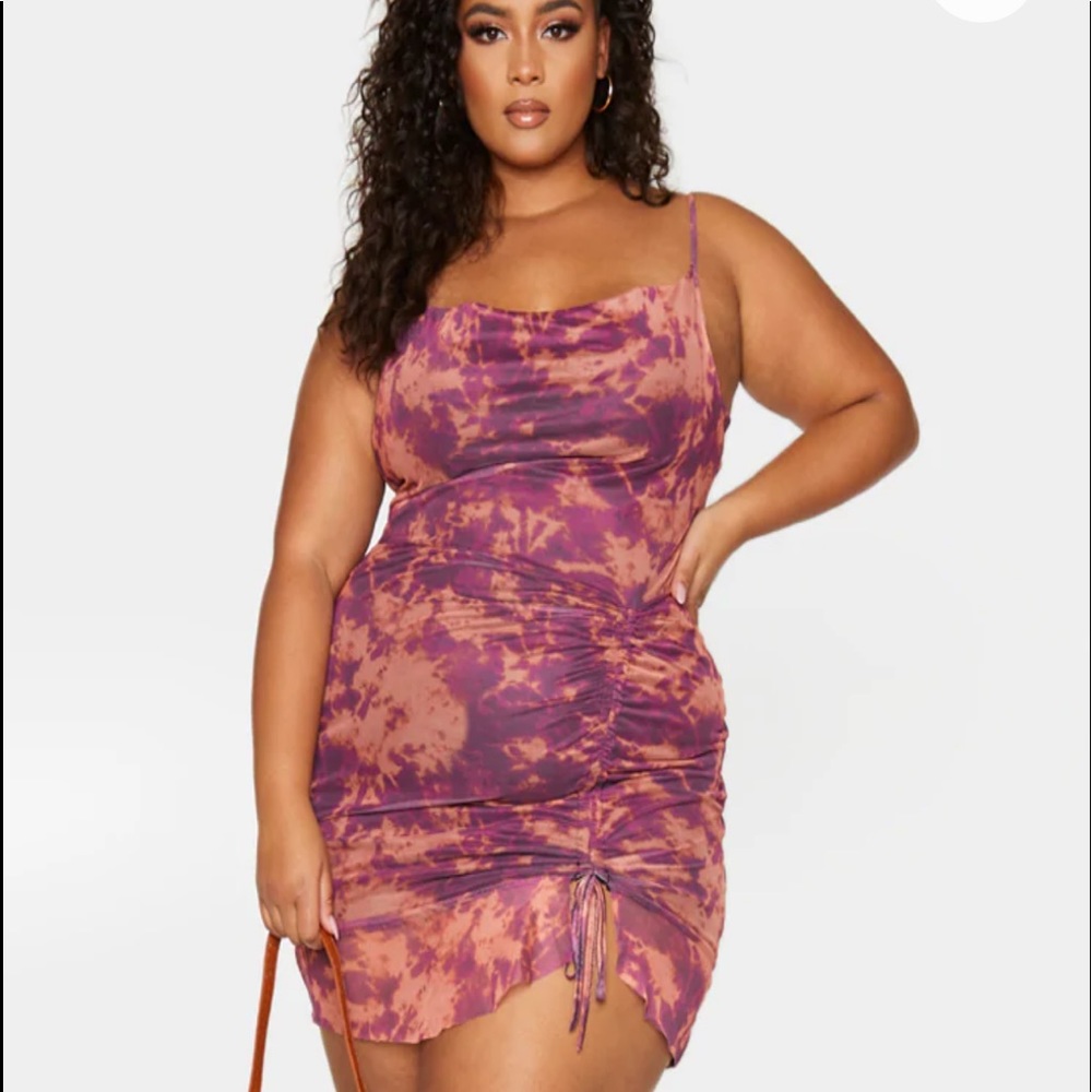 Purple tie dye dress